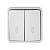 Выключатель накладной Lexman First 2 клавиши белый