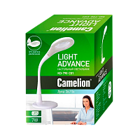 Светильник настольный Camelion KD-790 7W 230V 1LED на основании сенс. 4 ур.ярк.+ ув.линз. белый (1/4