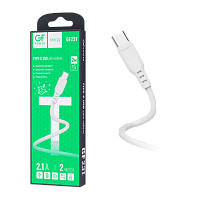 Кабель GFPower 23T USB (m)-Type-C (m) 2м 2.1A ПВХ белый (1/200/800)