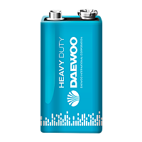 Батарейка Daewoo Крона 6F22 Shrink 1 Heavy Duty 9V (1/10/200/400)