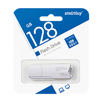 Флеш-накопитель Smartbuy Clue 128GB USB3.1 пластик белый 