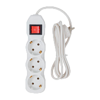 Сетевой фильтр Старт ZV S 3р.С/З 10A 1.5м ПВС 3x0.75мм² с выкл.