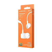 Наушники внутриканальные Borofone BM43 с микр. белый (1/76/304)