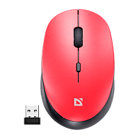 Мышь беспроводная Defender MB-027 Auris бесшумная bluetooth красный (1/40)