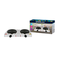 Электроплитка Ergolux ELX-EP04-C01 2 конф., дисковый нагр.эл.2000W 220-240V белый (1/6)