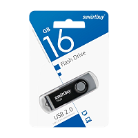 Флеш-накопитель Smartbuy Twist 16GB USB2.0 пластик черный