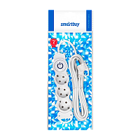 Удлинитель Smartbuy NEW 3р.С/З 16A 5.0м с выкл. ПВС 3x1мм² белый