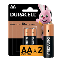Батарейка Duracell Basic LR6 AA BL2 Alkaline 1.5V (2/24/96/10752)