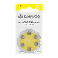 Батарейка Daewoo ZA10 BL6 Zinc Air 1.45V (6/60/600/3000)