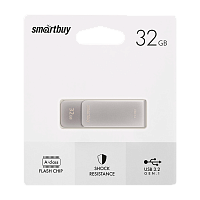 Флеш-накопитель Smartbuy M1 32GB USB3.0 металл серебряный
