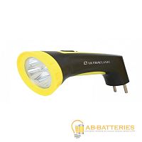 Фонарь туристический Ultraflash LED3804M 0.32W 4LED от аккумулятора черный желтый (1/5/80)