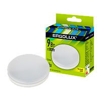 Лампа светодиодная Ergolux GX53 9W 3000К 172-265V таблетка матовая (1/10/100)