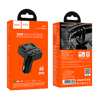 FM-трансмиттер HOCO E87 2USB+Type-C bluetooth 5.4 дисплей черный (1/120)