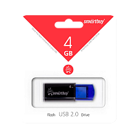 Флеш-накопитель Smartbuy Click 4GB USB2.0 пластик синий