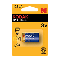 Батарейка Kodak MAX CR123A BL1 Lithium (1/6/12/10800) 