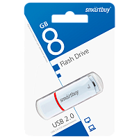 Флеш-накопитель Smartbuy Crown 8GB USB2.0 пластик белый