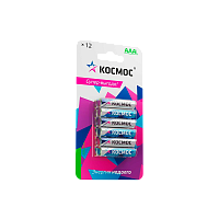 Батарейка Космос LR03 AAA BL12 Alkaline 1.5V (12/144/576)