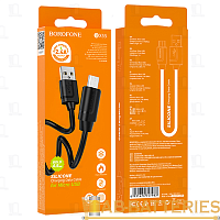 Кабель Borofone BX55 USB (m)-microUSB (m) 1м 2.4A силикон черный (1/360)