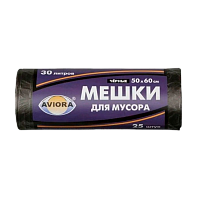 Мешки для мусора Paterra 30л 6мкм ПНД 25шт. черный (1/80)