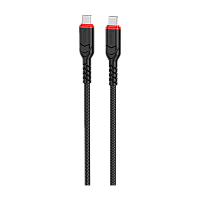 Кабель HOCO X59 Type-C (m)-Type-C (m) 1м 3.0A 60W нейлон черный (1/33/330)