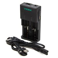 З/У для аккумуляторов Videx VCH-U202 Ni-MH/Ni-Cd/Li-ion/IMR/LiFePO4 2 слота (1/20)