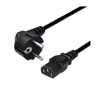 Кабель питания GoPower евровилка CEE 7/7-C13 (f) 1.8м ПВХ 0.75мм черный (1/100) 
