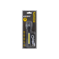 Фонарь светодиодный Старт LHE 518-C1 LED от аккумулятора USB 3 режима+ZOOM черный