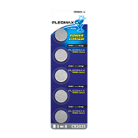 Батарейка Pleomax CR2025 BL5 Lithium 3V (5/100/2000/80000)