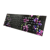 Клавиатура проводная Smartbuy 223 Flowers классическая USB 1.5м мультимед. черный (1/20) 
