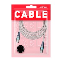 Кабель Smartbuy Type-C (m)-Type-C (m) 1м 3.0A нейлон серый