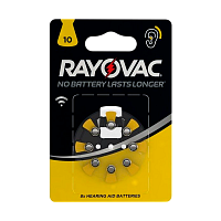 Батарейка Rayovac ACOUSTIC ZA10 BL8 Zinc Air 1.45V 0%Hg (8/80/800)
