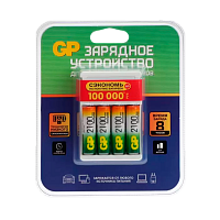 З/У для аккумуляторов GP AA/AAA 4 слота +4AA 2100mAh (1/12) R