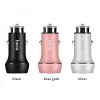 Автомобильное З/У HOCO Z7 2USB 2.4A черный (1/15/90)