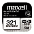 Батарейка Maxell 321 (SR616SW) BL1 Silver Oxide 1.55V 0%Hg (1/10/100)