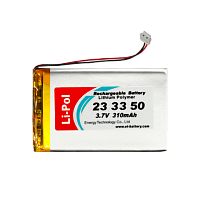 Аккумулятор ET LP233350-PCM Li-Pol, 3.7В, 310мАч (1/27/300)