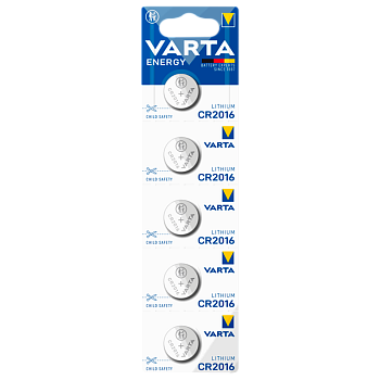 Батарейка Varta ENERGY CR2016 BL5 Lithium 3V (6016) (5/100/500) 