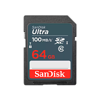 Карта памяти microSD SanDisk Ultra Light 64GB Class10 UHS-I (U1) 100 МБ/сек без адаптера (1/100)