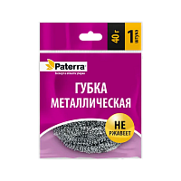 Губка для посуды Paterra Спираль металлическая (1/100)