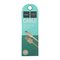 Кабель HOCO X2 USB (m)-microUSB (m) 1м 2.1A нейлон золотой (1/30/300)
