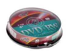 Диск DVD+RW VS 4.7GB 4x 10шт. cake box (10/200) 