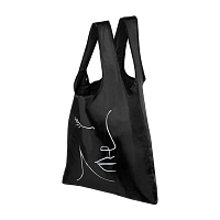 Сумка складная Рыжий кот "Силуэт" 38х55см черный (1/20/1000)