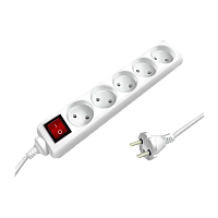 Удлинитель Старт S 5р.Б/З 10A 5.0м с выкл. белый