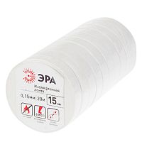 Изолента ЭРА 15мм*10м ПВХ белый (1/10/500)