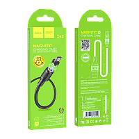 Кабель HOCO X52 USB (m)-microUSB (m) 1м 2.0A ПВХ магнит черный (1/31/310)