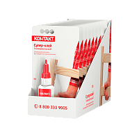 Супер-клей Контакт 20г универсальный BOX10 шоу-бокс (10/200)