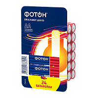 Батарейка Фотон LR6 AA БОКС24 Alkaline 1.5V (24/240/720) 