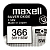 Батарейка Maxell 365/366 BL1 Silver Oxide 1.55V 0%Hg (1/10/100)