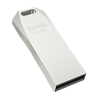 Флеш-накопитель HOCO UD4 64GB USB2.0 металл серебряный (1/70) 