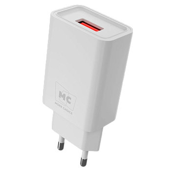 Сетевое З/У MORE CHOICE NC07a 1USB 2.0A с кабелем Type-C белый