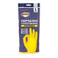 Перчатки Aviora L резина 1 пара в упаковке (1/120)